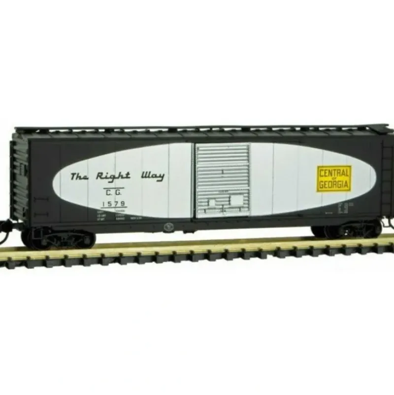 Micro-Trains, N Scale, 03100282, 50' Standard Box Car, With Single Door, Central Of Georgia, #1579 - Model Train Junction: Quality Parts and Art Supplies Best