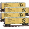 Micro-Trains, N Scale, 99300179, 40' Steel Ice Reefer, Great Northern/Western Fruit Express, (4-Car Runner Pack) - Model Train Junction: Quality Parts and Art Supplies Discount