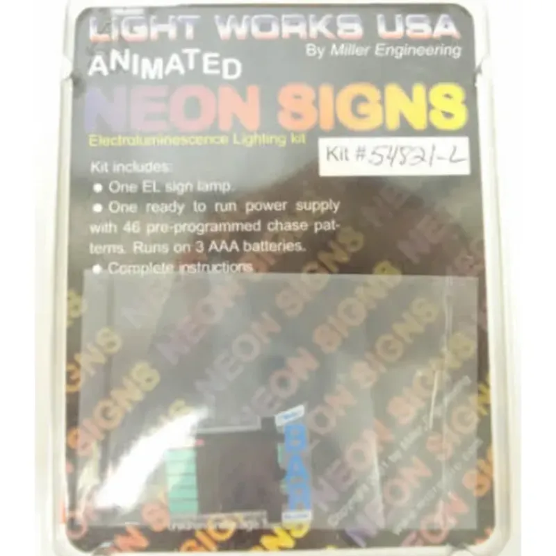 Trains*Miller Engineering 54821-L O'Malley's Small Neon Sign (Left) - Model Train Junction: Quality Parts and Art Supplies