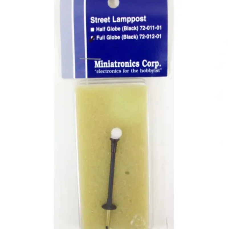 Trains*Miniatronics 72-012-01 HO Street Light Full Globe Black - Model Train Junction: Quality Parts and Art Supplies