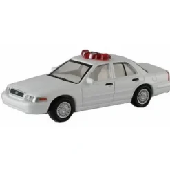Trains*Model Power 19390 2005 Crown Vic Police wht - Model Train Junction: Quality Parts and Art Supplies