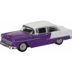 Trains*Model Power 19241 1:87 Minis Air Purple & White Chevy Bel Air 1955 - Model Train Junction: Quality Parts and Art Supplies