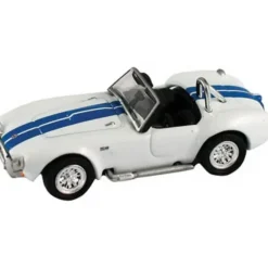 Trains*Model Power 19225 1:87 Minis White W/Double Blue Stripes Shelby Cobra - Model Train Junction: Quality Parts and Art Supplies