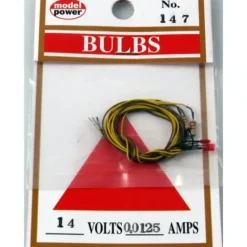 Trains*Model Power 147 Bulb GOS 14Volt Red (3) - Model Train Junction: Quality Parts and Art Supplies