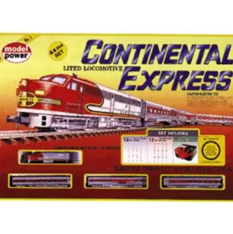 Trains*Model Power 1151 Continental Express N Gauge Diesel Starter Train Set - Model Train Junction: Quality Parts and Art Supplies