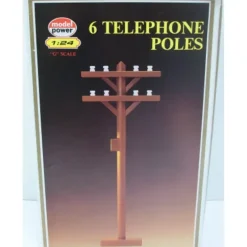 Trains*Model Power 986-1 G Scale Telephone Poles (Pack of 6) - Model Train Junction: Quality Parts and Art Supplies