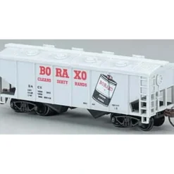 Trains*Model Power 98087 HO 36' 2-Bay Covered Hopper, Boraxo - Model Train Junction: Quality Parts and Art Supplies