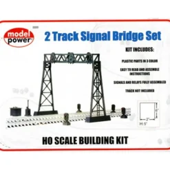 Trains*Model Power 419 HO 2 Track Railroad Signal Bridge Set Kit - Model Train Junction: Quality Parts and Art Supplies