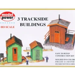 Trains*Model Power 437 HO 3 Trackside Buildings Kit - Model Train Junction: Quality Parts and Art Supplies