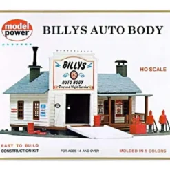 Trains*Model Power 414 HO Billy's Auto Body Building Kit - Model Train Junction: Quality Parts and Art Supplies