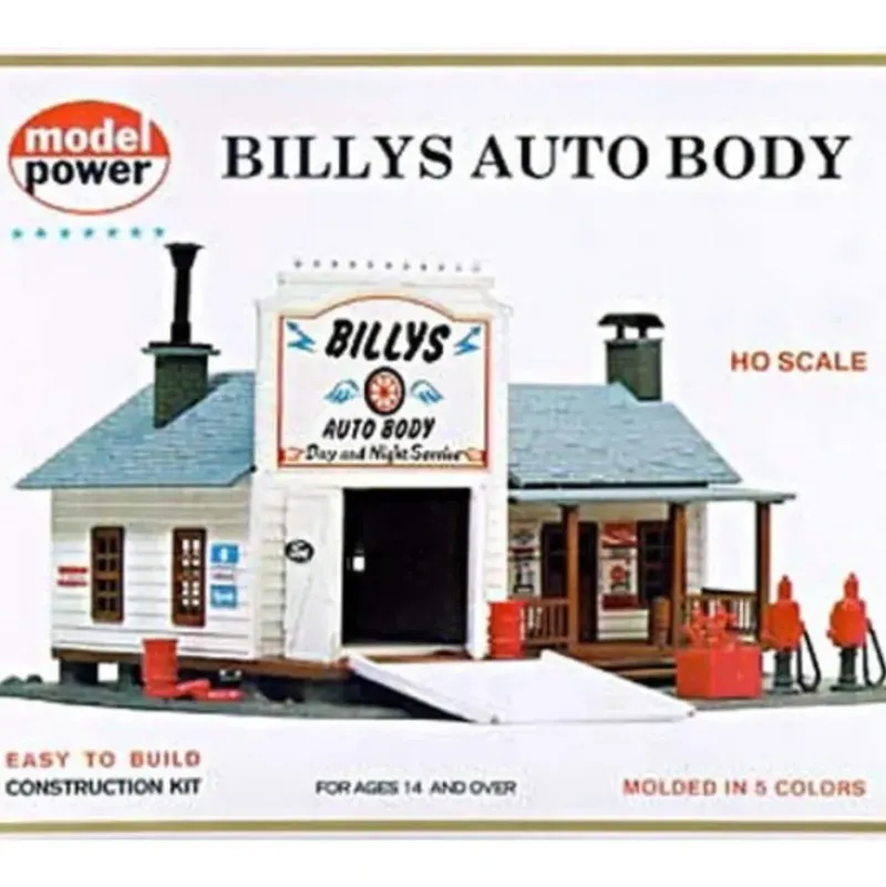 Trains*Model Power 414 HO Billy's Auto Body Building Kit - Model Train Junction: Quality Parts and Art Supplies