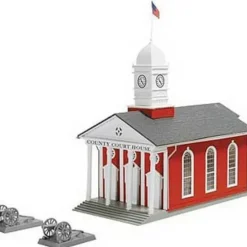 Trains*Model Power 183 HO Country Court House Kit - Model Train Junction: Quality Parts and Art Supplies