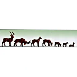 Trains*Model Power 5734 HO Deer Animal Figures (Set of 7) - Model Train Junction: Quality Parts and Art Supplies