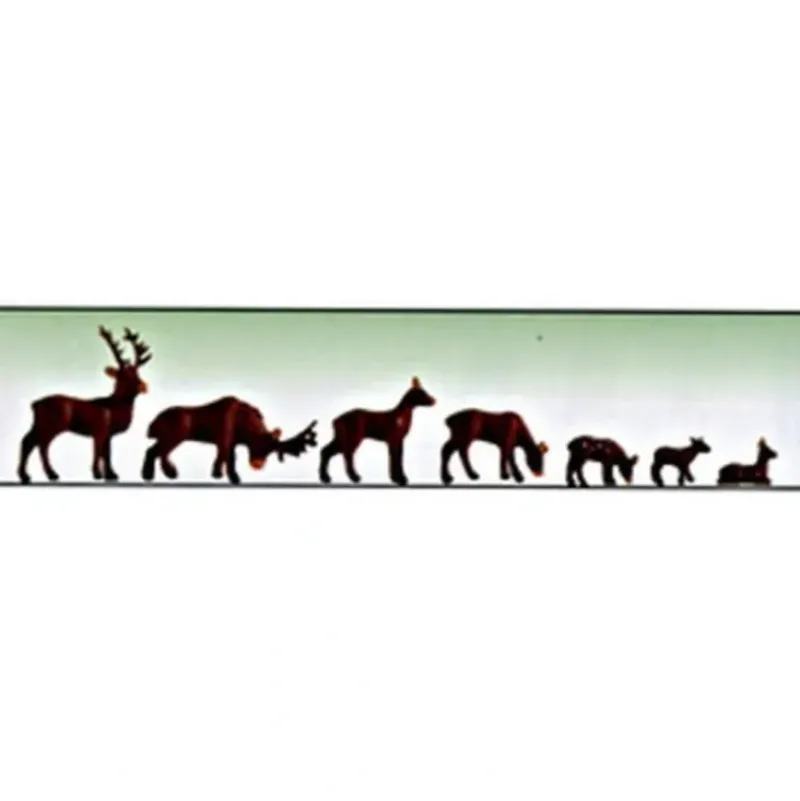 Trains*Model Power 5734 HO Deer Animal Figures (Set of 7) - Model Train Junction: Quality Parts and Art Supplies