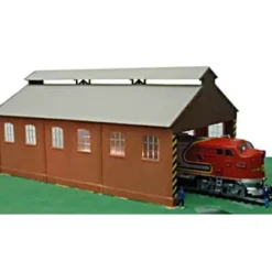 Trains*Model Power 629 HO Loco Maintenance Building W/Track & Dummy Loco Lighted - Model Train Junction: Quality Parts and Art Supplies
