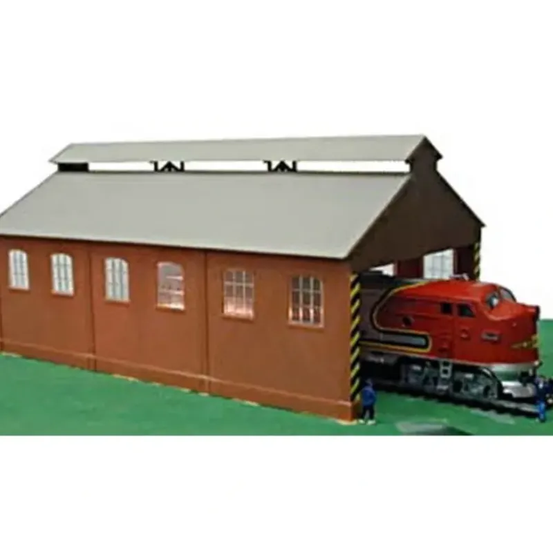 Trains*Model Power 629 HO Loco Maintenance Building W/Track & Dummy Loco Lighted - Model Train Junction: Quality Parts and Art Supplies
