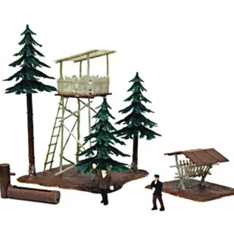 Trains*Model Power 644 HO Ranger Fire Station Built Up - Model Train Junction: Quality Parts and Art Supplies