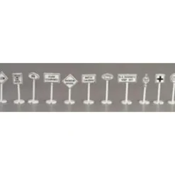 Trains*Model Power 1454 HO Road & Rail Signs (Set of 24) - Model Train Junction: Quality Parts and Art Supplies