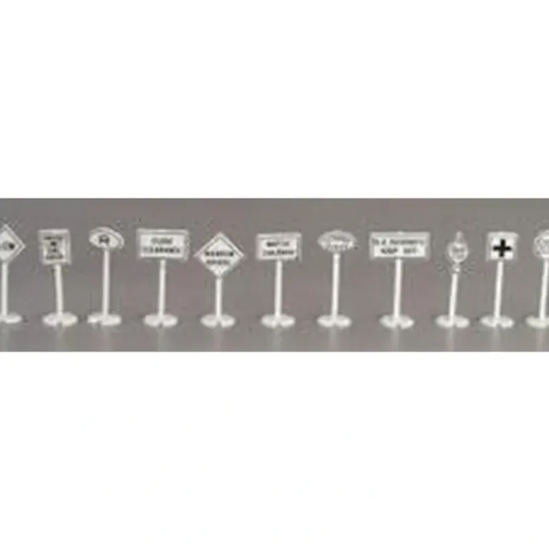 Trains*Model Power 1454 HO Road & Rail Signs (Set of 24) - Model Train Junction: Quality Parts and Art Supplies