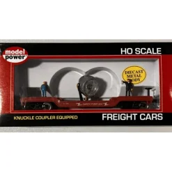 Trains*Model Power 98220 HO Safety First 40' Depressed Center Operating Floodlight Car - Model Train Junction: Quality Parts and Art Supplies