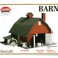 Trains*Model Power 601 HO Scale Barn Kit - Model Train Junction: Quality Parts and Art Supplies