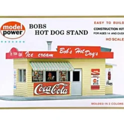Trains*Model Power 441 HO Scale Bob's Hot Dog Stand Building Kit - Model Train Junction: Quality Parts and Art Supplies