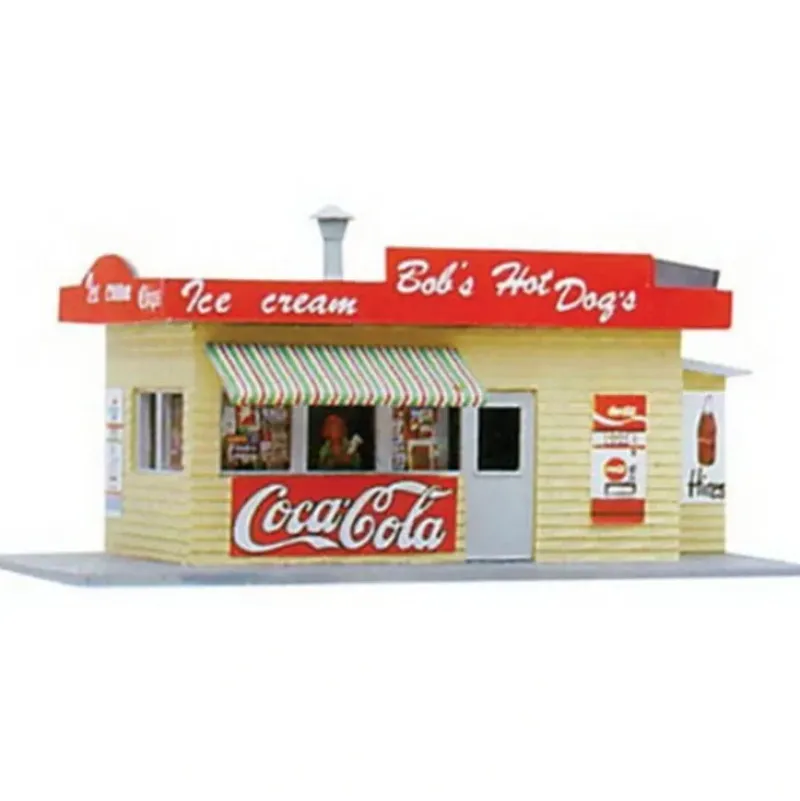 Trains*Model Power 573 HO Scale Bob's Hot Dogs Stand-Lighted - Model Train Junction: Quality Parts and Art Supplies