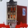 Trains*Model Power 449 HO Scale Building On Fire Building Kit - Model Train Junction: Quality Parts and Art Supplies