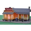 Trains*Model Power 672 HO Scale Built-up Ma's Place - Model Train Junction: Quality Parts and Art Supplies