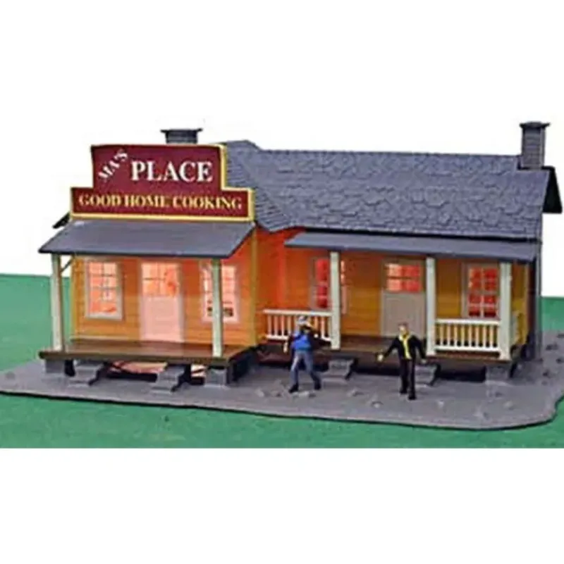 Trains*Model Power 672 HO Scale Built-up Ma's Place - Model Train Junction: Quality Parts and Art Supplies