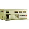 Trains*Model Power 675 HO Scale Built-Up Citibank Building - Model Train Junction: Quality Parts and Art Supplies