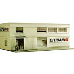 Trains*Model Power 675 HO Scale Built-Up Citibank Building - Model Train Junction: Quality Parts and Art Supplies