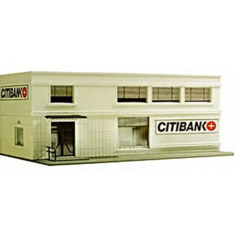 Trains*Model Power 675 HO Scale Built-Up Citibank Building - Model Train Junction: Quality Parts and Art Supplies