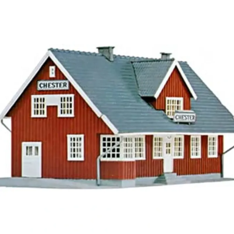 Trains*Model Power 676 HO Scale Built-up Chester Station - Model Train Junction: Quality Parts and Art Supplies