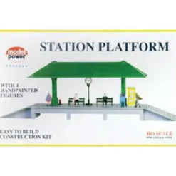 Trains*Model Power 616 HO Scale Built-up Station Platform Building Kit - Model Train Junction: Quality Parts and Art Supplies