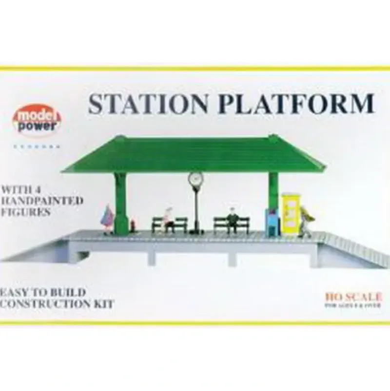 Trains*Model Power 616 HO Scale Built-up Station Platform Building Kit - Model Train Junction: Quality Parts and Art Supplies