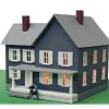 Trains*Model Power 589 HO Scale Built-up Simpsons House - Model Train Junction: Quality Parts and Art Supplies