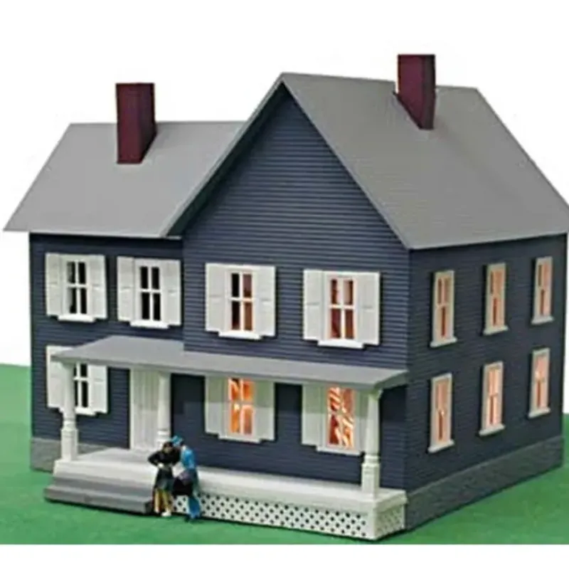 Trains*Model Power 589 HO Scale Built-up Simpsons House - Model Train Junction: Quality Parts and Art Supplies