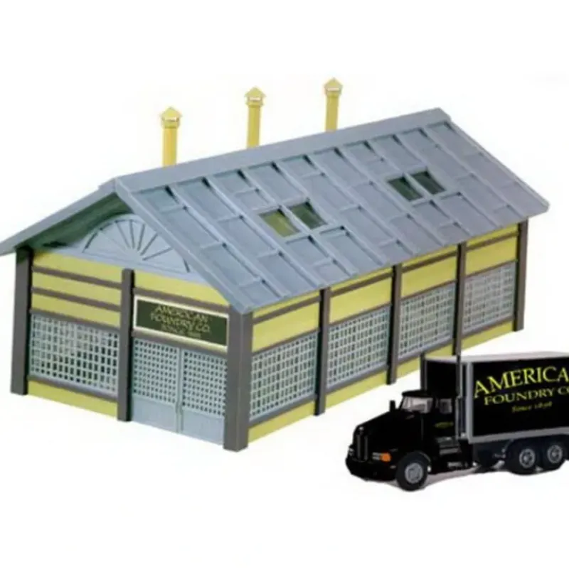 Trains*Model Power 771 HO Scale Built-up American Foundry Company with 2 Figures - Model Train Junction: Quality Parts and Art Supplies