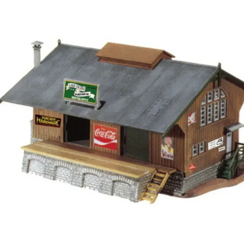 Trains*Model Power 775 HO Scale Built-up 1940 Era Railroad Depot - Model Train Junction: Quality Parts and Art Supplies
