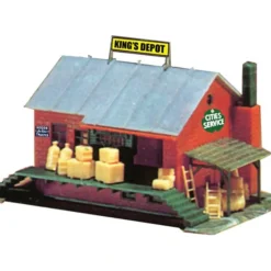 Trains*Model Power 774 HO Scale Built-up Warehouse - Model Train Junction: Quality Parts and Art Supplies