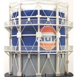Trains*Model Power 619 HO Scale Built-up Gulf Gas Tank Building Kit - Model Train Junction: Quality Parts and Art Supplies
