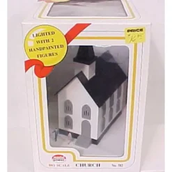 Trains*Model Power 582 HO Scale Church Built-up Lighted - Model Train Junction: Quality Parts and Art Supplies