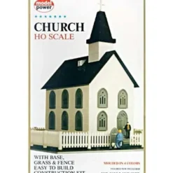 Trains*Model Power 613 HO Scale Church Building Kit - Model Train Junction: Quality Parts and Art Supplies