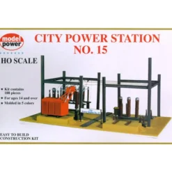 Trains*Model Power 416 HO Scale City Power Station No. 15 Building Kit - Model Train Junction: Quality Parts and Art Supplies