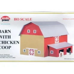 Trains*Model Power 482 HO Scale Deluxe Barn Building Kit - Model Train Junction: Quality Parts and Art Supplies