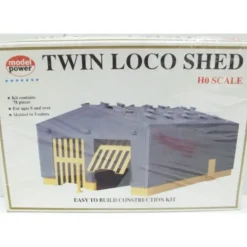 Trains*Model Power 611 HO Scale Dual Loco Shed Kit - Model Train Junction: Quality Parts and Art Supplies