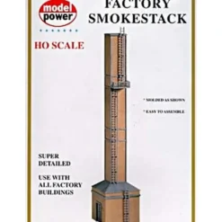 Trains*Model Power 312 HO Scale Factory Smoke Stack Building Kit - Model Train Junction: Quality Parts and Art Supplies