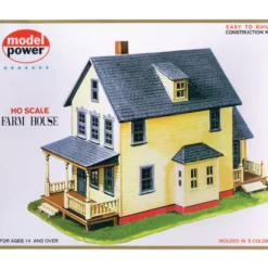 Trains*Model Power 433 HO Scale Farm House Building Kit - Model Train Junction: Quality Parts and Art Supplies