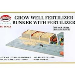 Trains*Model Power 313 HO Scale Fertilizer Bunker Building Kit - Model Train Junction: Quality Parts and Art Supplies